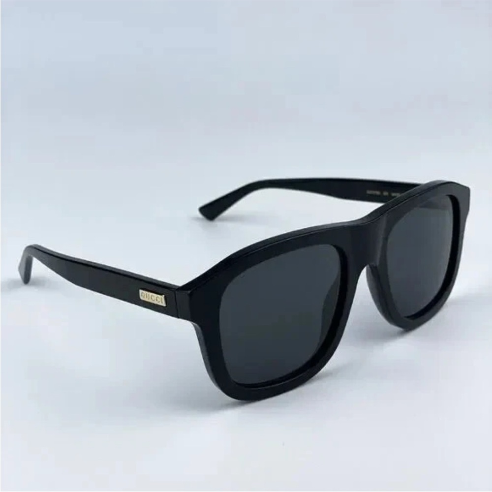 Gucci GG1316S 001 Black/Grey Soft Square Men's Sunglasses - Picture 4 of 6
